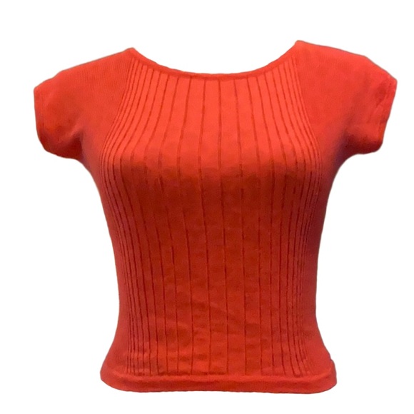 Vintage BCBG Max Azria Coral Pink Crop Top XS - Picture 1 of 3